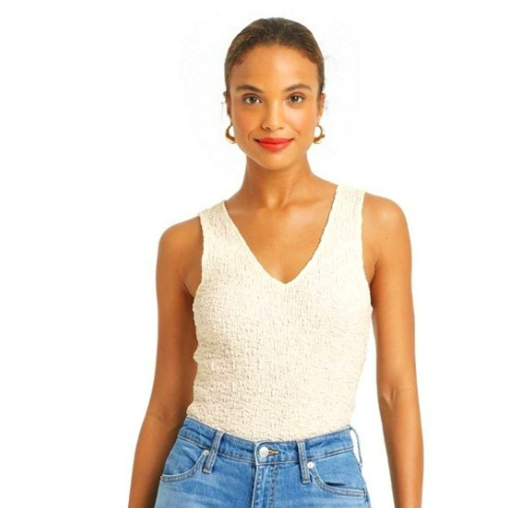 NWT A New Day Textured V-Neck Tank Top Size XL